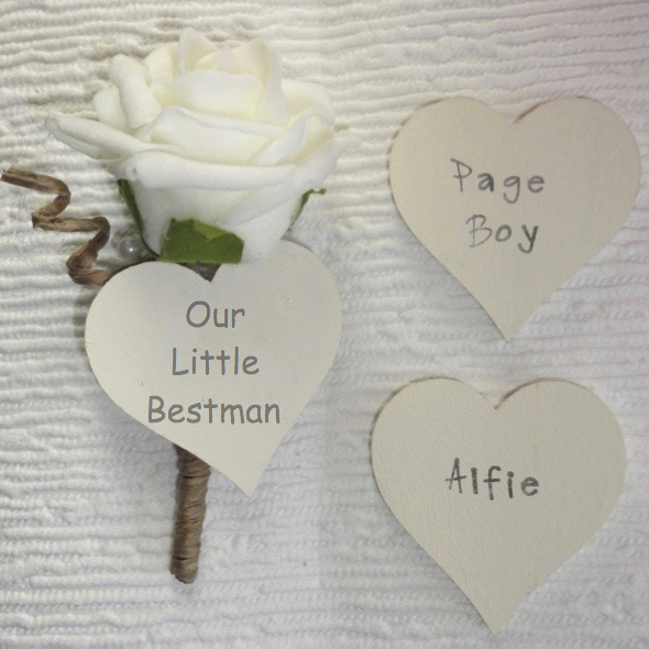 Page Boy Personalised Buttonhole 